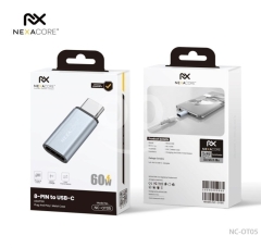 محول نيكسا كور من 8-Pin إلى USB-C موديل NC-OT05 لتحويل الشحن ونقل البيانات | NEXACORE 8-Pin to USB-C