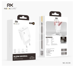 رأس شاحن نيكسا كور بقوة 20 واط PD عالمي موديل NC-AC35 للشحن السريع | NEXACORE 20W PD Universal Charg