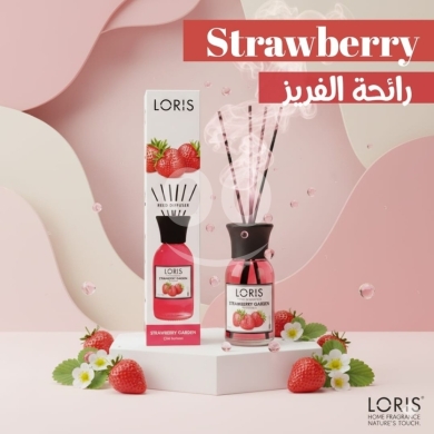Health & Beauty in Khalde - معطر لوريس "ستروبيري" عبير الفريز المنعش والحلو | Loris Strawberry Garden Home Reed Diffuser