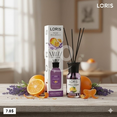 Health & Beauty in Khalde - معطر لوريس "حمضيات ولافندر" مزيج الحيوية والاسترخاء | Loris Citrus & Lavender Home Reed Diffuser