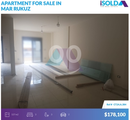 Apartments for sale in Mar Roukoz - payment facilities! 3 bedroom apartment+sea view 4sale in Mar RoukozCT24A384