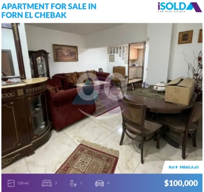 Apartments for sale in Furn el-Chebbak - Great Deal! 2 bedroom apartment 4sale in Forn El Chebbak - فرن الشباكMB60A65