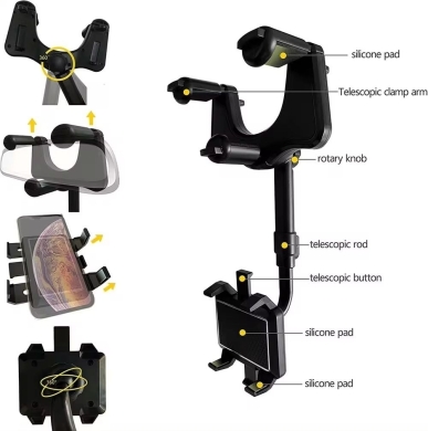 Car Rearview Mirror Mount Phone Holder For Cars — 2