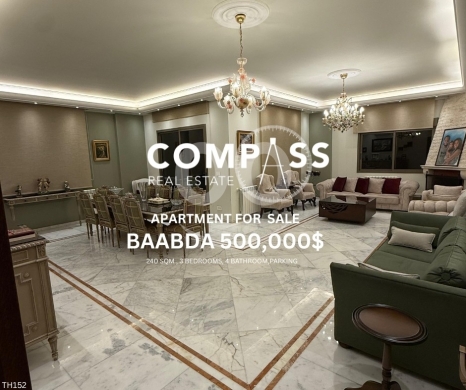 Apartments for sale in Baabda - شقة واسعة للبيع في بعبدا بمساحة 240 م² | Spacious 240sqm Apartment for Sale in Baabda