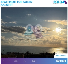 LUX 3 bedroom apartment+Sea view 4sale in Aamchit - شقة للبيع في عمشِتJZ10A367