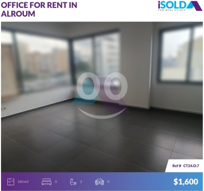 Commercials for rent in Achrafieh - 160m2 office/clinic 4rent in achrafieh-hospital al roum area- الأشرفيةCT24O7