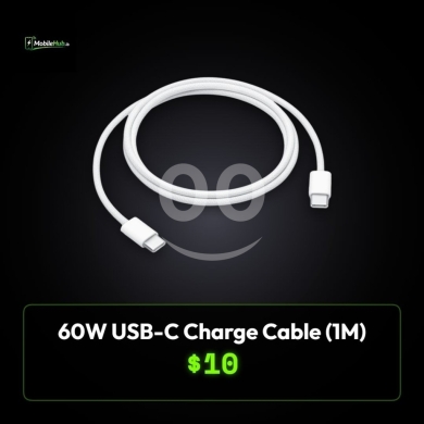 Mobile accessories in Al Dahye - كابل شحن آبل USB-C بقدرة 60 واط (1 متر) أصلي | Original Apple 60W USB-C Charge Cable (1M)
