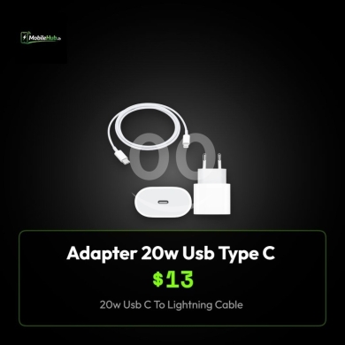 Mobile accessories dans Al Dahye - شاحن آبل 20 واط مع كابل لايتنينج، شحن سريع وآمن | Apple 20W USB-C Adapter with Lightning Cable