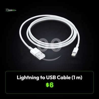 Mobile accessories in Al Dahye - كابل لايتنينج إلى USB من آبل بطول 1 متر، شحن ومزامنة | Apple Lightning to USB Cable (1m)