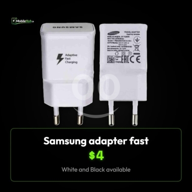 Mobile accessories in Al Dahye - شاحن سامسونج سريع 15 واط، متوفر باللونين الأبيض والأسود | Samsung Adapter Fast Charge White & Black