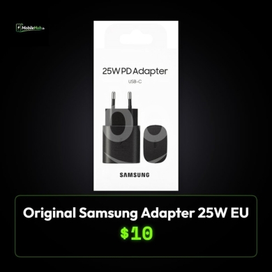 Mobile accessories in Al Dahye - شاحن سامسونج الأصلي 25 واط منفذ USB-C، شحن فائق السرعة | Original Samsung 25W USB-C Adapter EU Plug