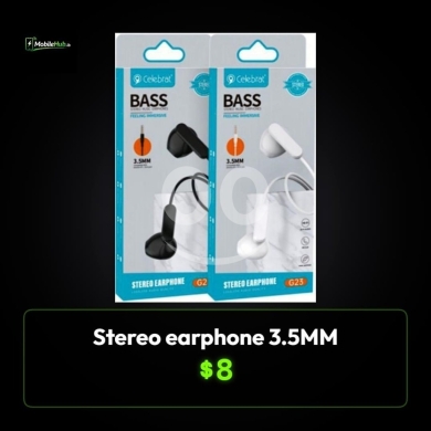 Mobile accessories in Al Dahye - سماعات أذن ستيريو Celebrat G2/G23 بمنفذ 3.5 ملم وصوت باص قوي | Celebrat Stereo Earphone 3.5MM G2/G23