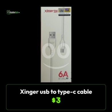 Mobile accessories in Al Dahye - كابل شحن زينجر 6 أمبير من USB إلى Type-C عالي الكفاءة | Xinger 6A USB to Type-C High Efficiency Cabl