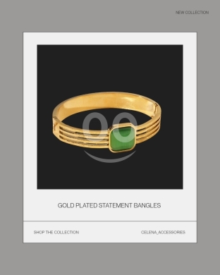 Clothes, Footwear & Accessories in Beirut City - سوار "بانجل" ذهبي وفضي بتصميم هندسي | Elegant Two-Tone Stainless Steel Bangle Zircon Inlay