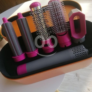 مجموعة تصفيف الشعر 5 في 1 الاحترافية - رمادي ووردي | 5-in-1 Professional Hair Styler Set … — 4