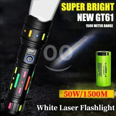 Other electronics in Chiyah - Powerful Bright White Laser LED Flashlight with Fluorescent Absorbing Film Luminous Zoomable
