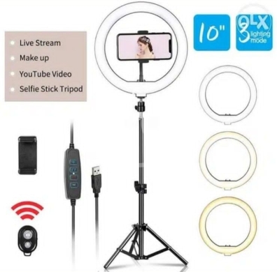 Mobile accessories in Chiyah - Bluetooth 10inch Ring Light 26cm With Stand 210cm