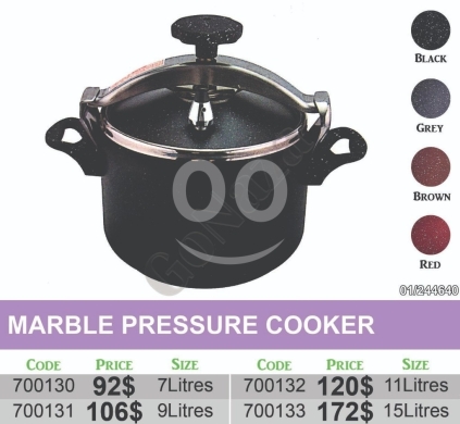 Kitchen appliances in Mansoura - طنجرة ضغط ماربل سعات 7 و9 و11 و15 لتر بطلاء غرانيت | Marble Pressure Cooker 7/9/11/15 Litres