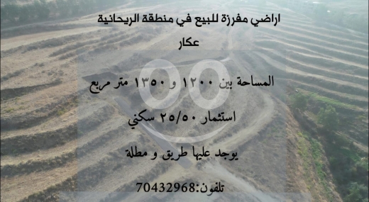Lands for sale in Rihaniyeh - Land for sale