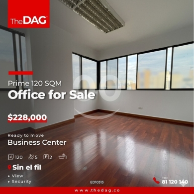 Commercials for sale in Sin el-Fil - Prime 120 SQM Office for Sale in Sin El Fil مكتب للبيع