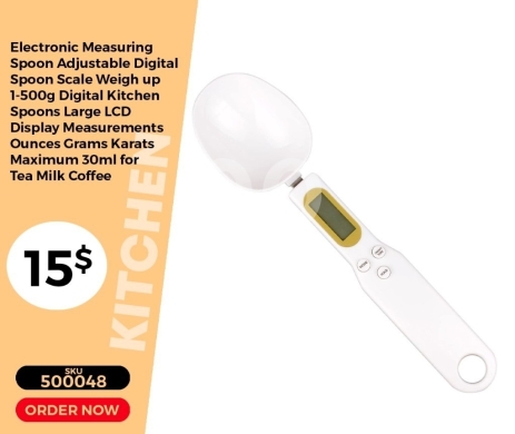Kitchen appliances in Mansoura - ملعقة قياس إلكترونية رقمية لوزن المكونات بدقة | Digital Electronic Measuring Spoon Scale for Kitchen