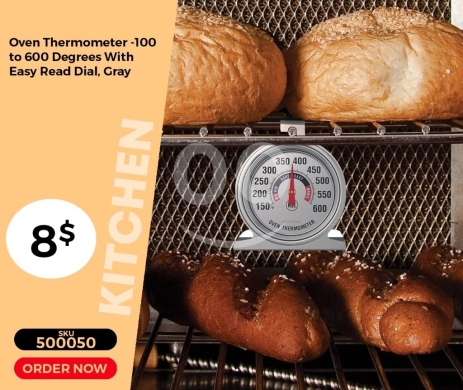 Kitchen appliances in Mansoura - ميزان حرارة للفرن بقرص قراءة سهل 100-600 درجة | Oven Thermometer -100 to 600 Degrees Easy Read Dial