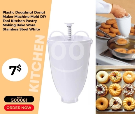Kitchen appliances in Mansoura - أداة صب وتشكيل الدونات اليدوية للمطبخ | Plastic Manual Donut Maker Machine Mold DIY Tool