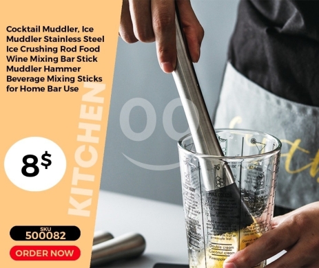 Kitchen appliances in Mansoura - مدق كوكتيل ستانلس ستيل لهرس الفواكه والثلج | Stainless Steel Cocktail Muddler & Ice Crushing Rod