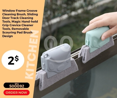 Kitchen appliances in Mansoura - فرشاة تنظيف زوايا ومسارات النوافذ والأبواب | Window Frame Groove Cleaning Brush - Magic Crevice Tool