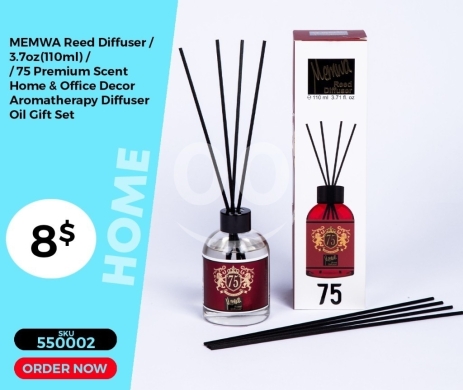 Health & Beauty in Mansoura - معطر جو من ميموا - رائحة مميزة (75) حجم 110 مل | MEMWA Reed Diffuser - Premium Scent (75) 110ml