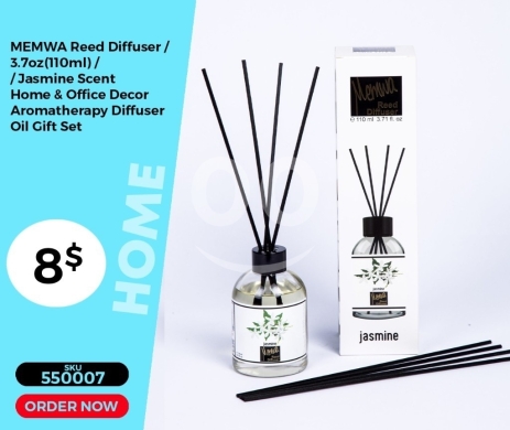 الصحة و الجمال في منصورة - معطر جو ميموا - رائحة الياسمين المنعشة 110 مل | MEMWA Reed Diffuser - Refreshing Jasmine 110ml