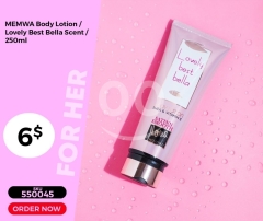 لوشن الجسم ميموا - رائحة "لوفلي بست بيلا" المنعشة 250 مل | MEMWA Body Lotion - Lovely Best Bella Sce