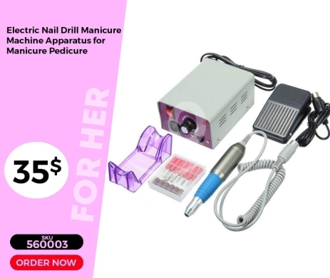 Health & Beauty in Mansoura - جهاز المبرد الكهربائي للأظافر - للعناية الاحترافية باليدين والقدمين | Electric Nail Drill Manicure M