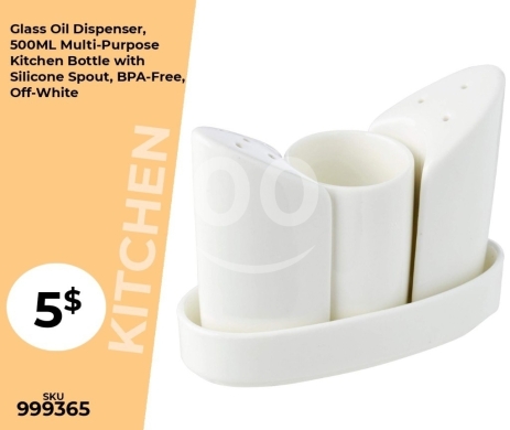 Kitchen appliances in Mansoura - مجموعة الملح والفلفل السيراميك مع حامل - أبيض غير لامع | Ceramic Salt & Pepper Shaker Set with Holde