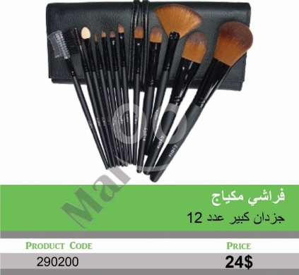 Health & Beauty in Mansoura - طقم فراشي مكياج احترافية عدد 12 مع حقيبة أنيقة | 12-Piece Professional Makeup Brush Set with Case