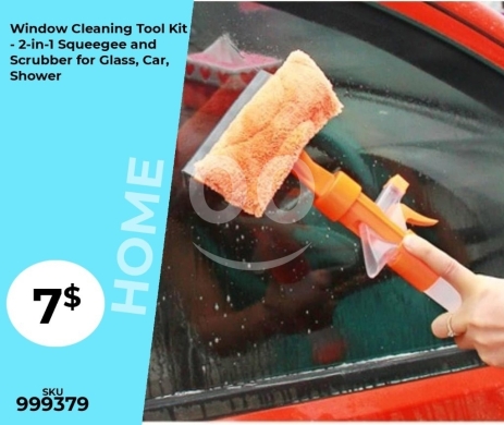 Other home appliances in Mansoura - أداة تنظيف النوافذ 2 في 1 مع بخاخ وممسحة للزجاج والسيارات | 2-in-1 Window Cleaning Tool with Spray