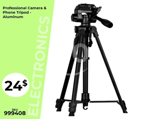 Caméras, caméscopes et équipement de studio dans Mansoura - حامل ثلاثي القوائم ألومنيوم احترافي للكاميرا والهاتف | Professional Aluminum Camera & Phone Tripod