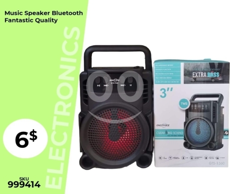 Other electronics in Mansoura - مكبر صوت بلوتوث محمول GTS-1360 مع راديو FM وإضاءة | GTS-1360 Portable Bluetooth Speaker FM Radio