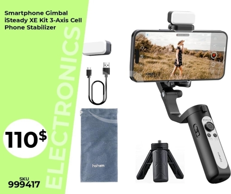 Other Mobile Phones & Accessories in Mansoura - مانع اهتزاز هوهم آي ستيدي XE كيت ثلاثي المحاور للهواتف | Hohem iSteady XE Kit 3-Axis Smartphone Gimb