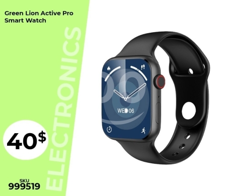 Smart Watches in Mansoura - ساعة جرين ليون أكتيف برو الذكية شاشة كاملة وتتبع صحي | Green Lion Active Pro Smart Watch Full Screen