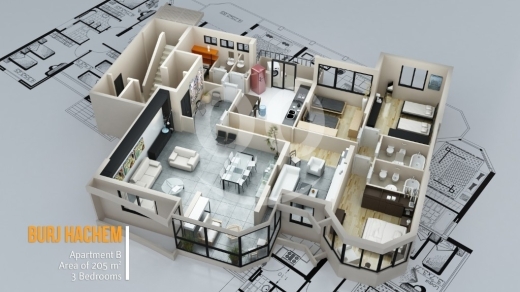 شقق للإيجار في ضم والفرز - شقة فخمة للاستثمار 205 مم في ضم وفرز طرابلس | Luxury 205 SQM Investment Apartment Tripoli