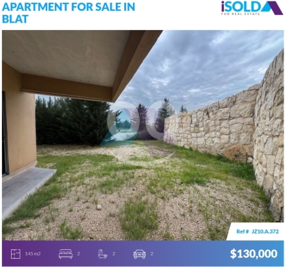 Apartments for sale in Blat - 2 bedroom apartment+sea view 4sale in Blat-Near LAU- شقة للبيع في بلاطJZ10A372