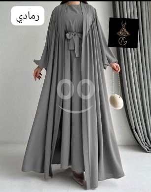 الملابس، الأحذية والزينة في Loussiya - فستان نسائي قطعتين خامة سنوية ثقيلة وفخمة | Premium 2-Piece Women&#039;s Dress Sanwiya Fabric
