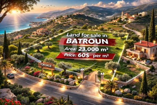 Lands for sale in Awra - أرض في عورة البترون 23.000م² للبيع