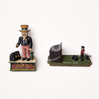 Antiques & Collectibles in Achrafieh - Pair of Antique Cast Iron Mechanical Banks