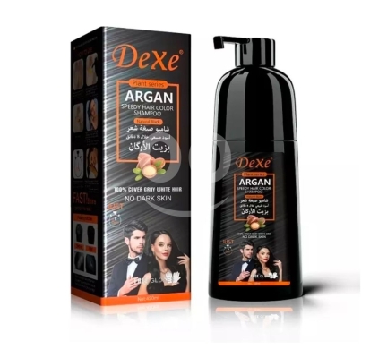 Health & Beauty in Choueifat - شامبو صبغة الشعر واللحية ديزي بزيت الأركان - لون أسود | Dexe Argan Oil Hair Dye Shampoo Black