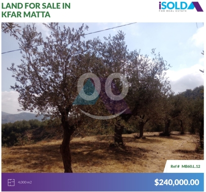 Lands for sale in Kfar Matta - Great Investment! 40000m2 Prime land+sea view 4sale in Kfarmatta/AleyMB60L12