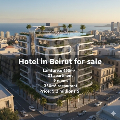 Commercials for sale in Rawche - أوتيل على الروشة 9 طوابق للبيع