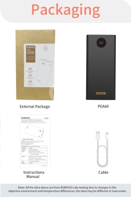 اكسسوارات الهاتف المحمول في اشرفيه - Romoss powerbank 60,000 mah