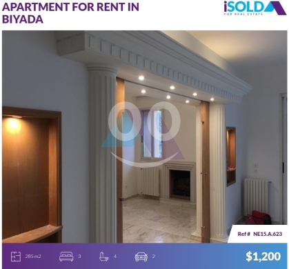 Apartments for rent in Biyada - 285m2 apartment 4rent in Biyada - شقة للإيجار في البياضةNE15A623